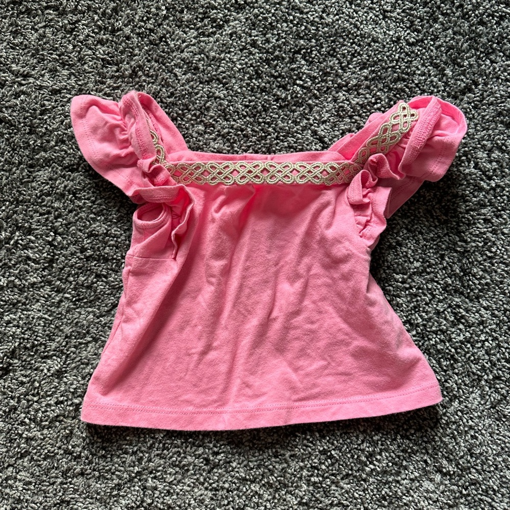 Janie and Jack Pink Ruffled Sleeve